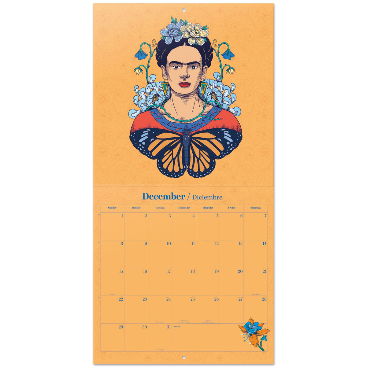 Bilingual 2024 Frida Kahlo Wall Calendar TF Publishing Calendars