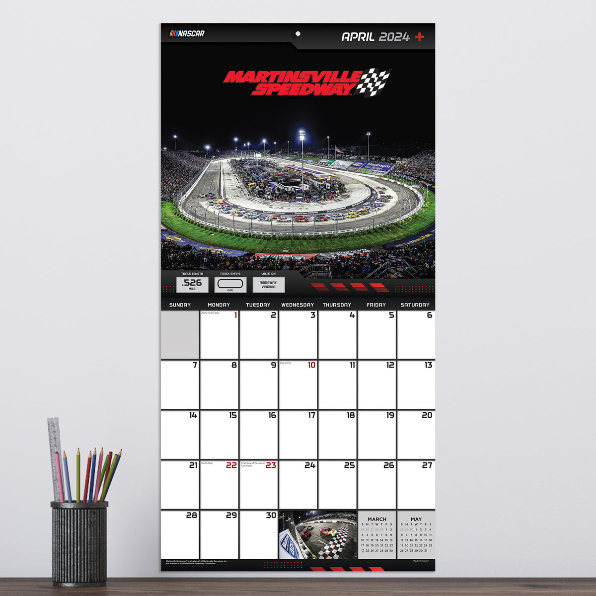 2024 Nascar Tracks Wall Calendar TF Publishing Calendars + Planners