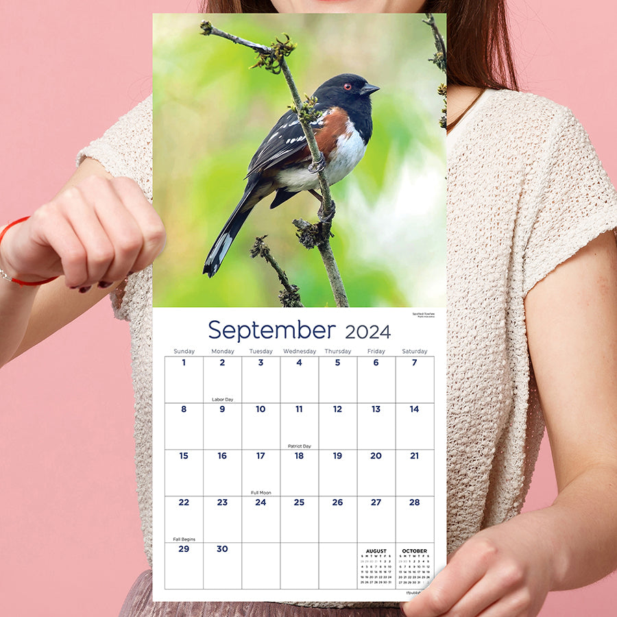 BIRD LOVERS BIRD WATCHERS 2024 MINI MAGNETIC CALENDAR MONTHLY TEAR OFF  PAGES
