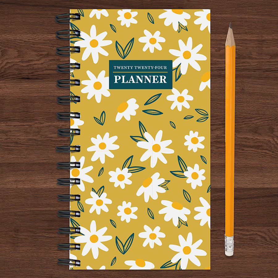 12-Month Daily Diary - Small - Spiral Bound - 2024 DAISY 