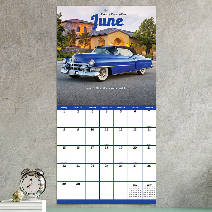 2025 Classic Cars Wall Calendar