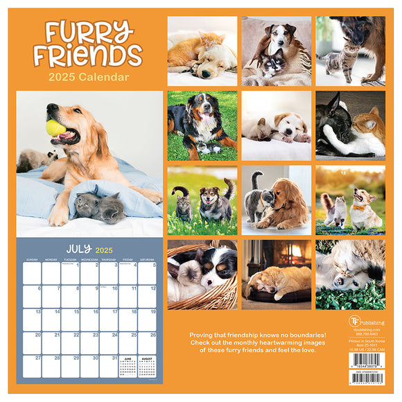 2025 Furry Friends Wall Calendar TF Publishing Calendars + Planners