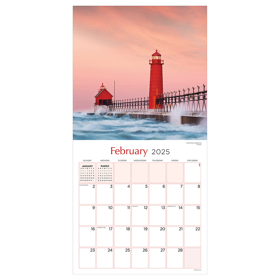 2025 Lighthouses Wall Calendar - 0