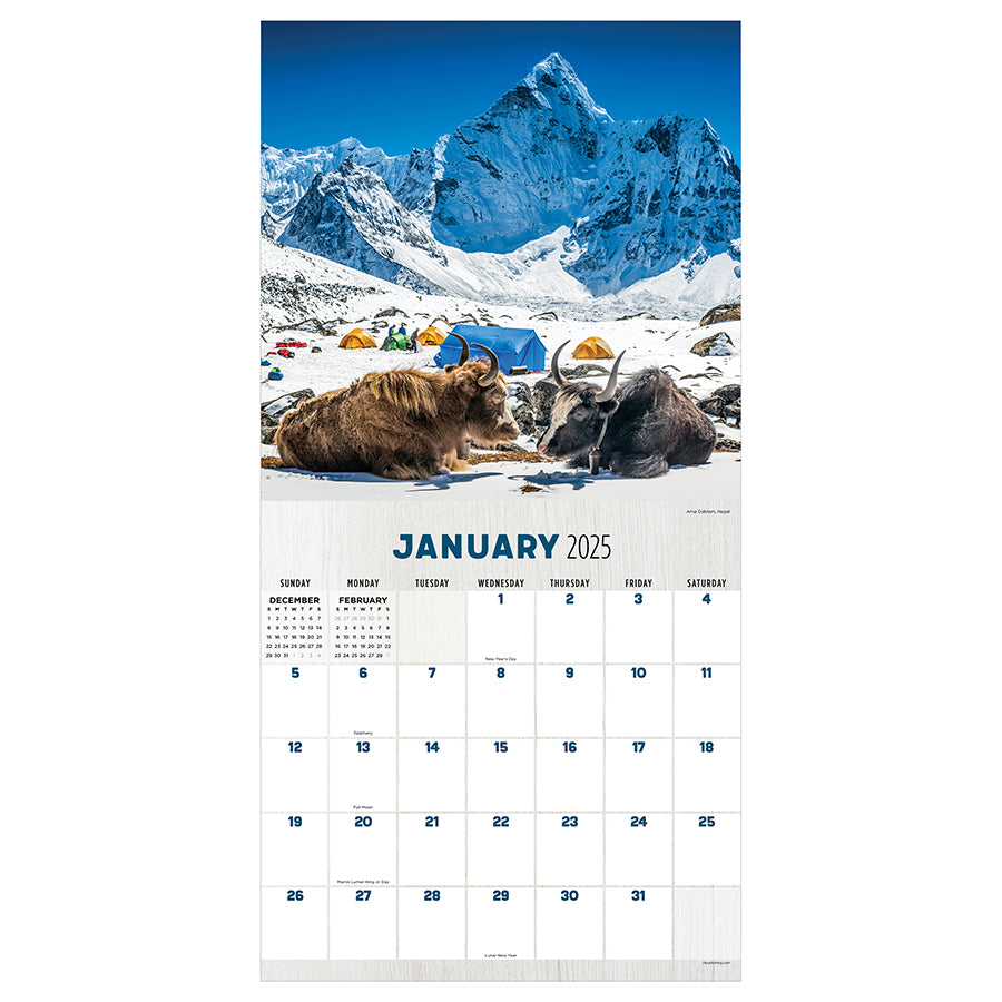 2025 Mountains Wall Calendar