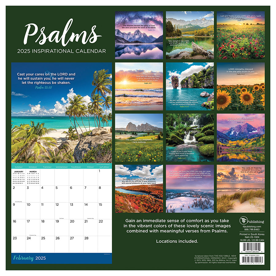 2025 Psalms Wall Calendar  TF Publishing  Calendars + Planners 