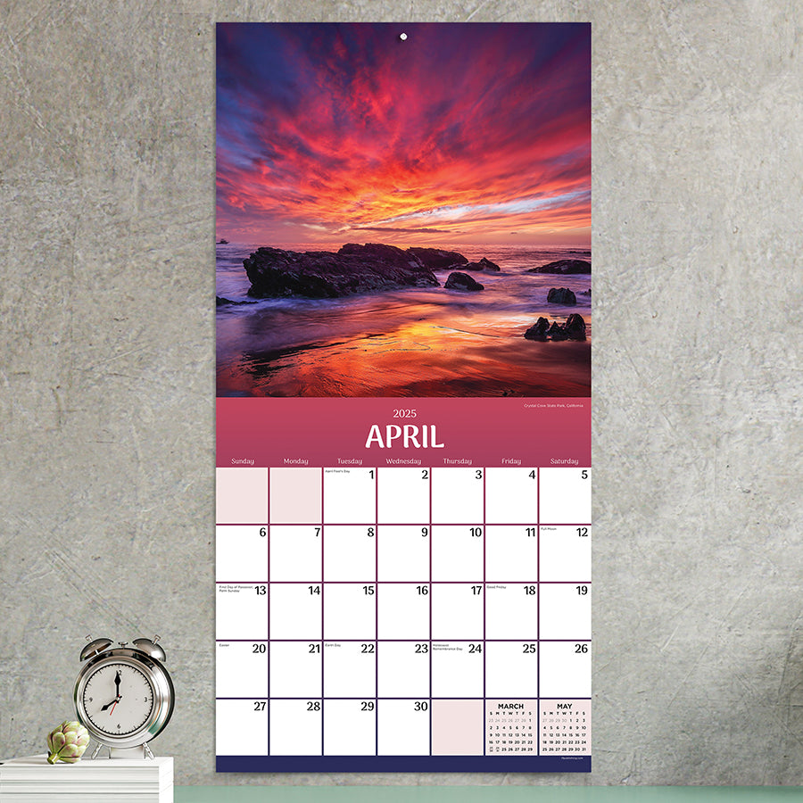 2025 Sunsets Wall Calendar