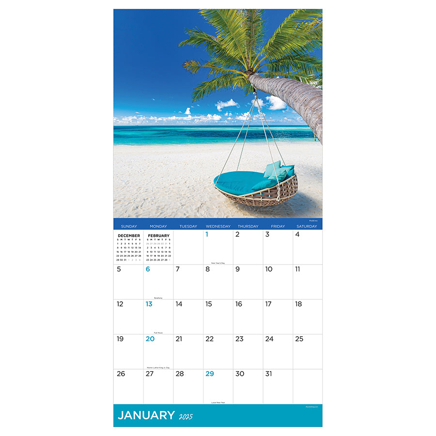 2025 Tropical Escapes Wall Calendar - 0