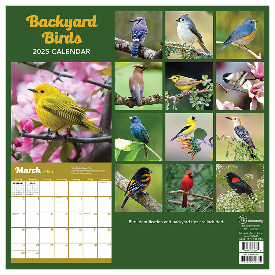 January 2025 Calendar Birds