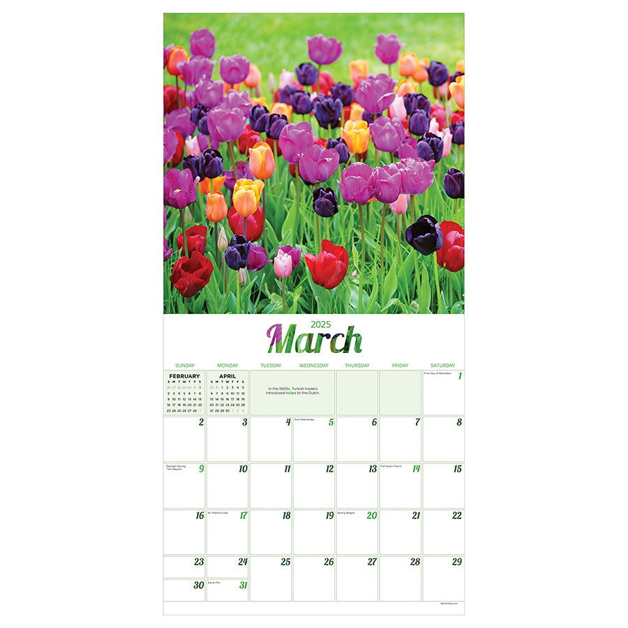 2025 Flowers Wall Calendar - 0