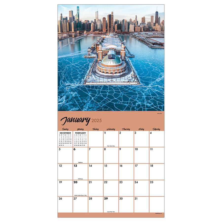 2025 Chicago Wall Calendar - 0