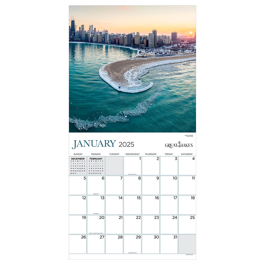 2025 Great Lakes Wall Calendar - 0