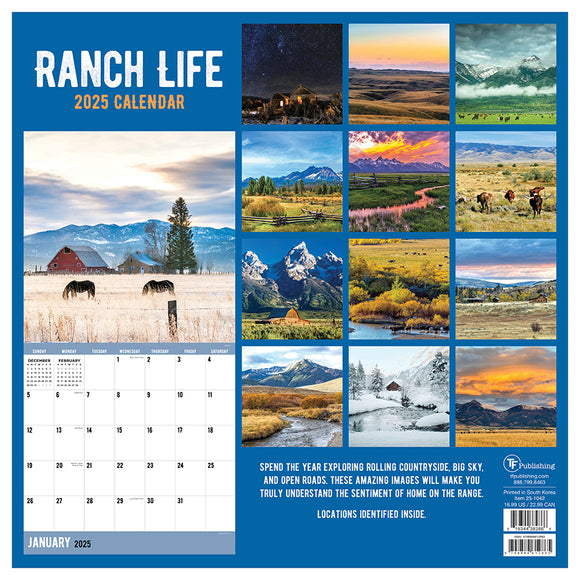 2025 Ranch Life Wall Calendar TF Publishing Calendars + Planners