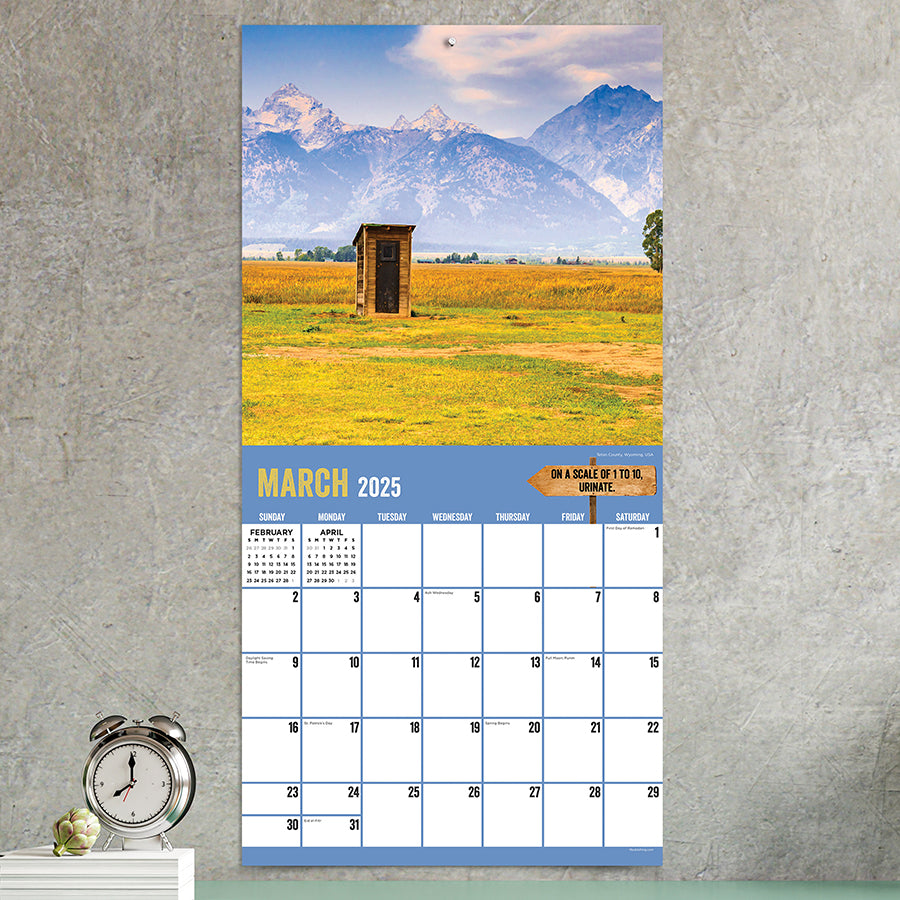 **FINAL SALE** 2025 Outhouses Wall Calendar