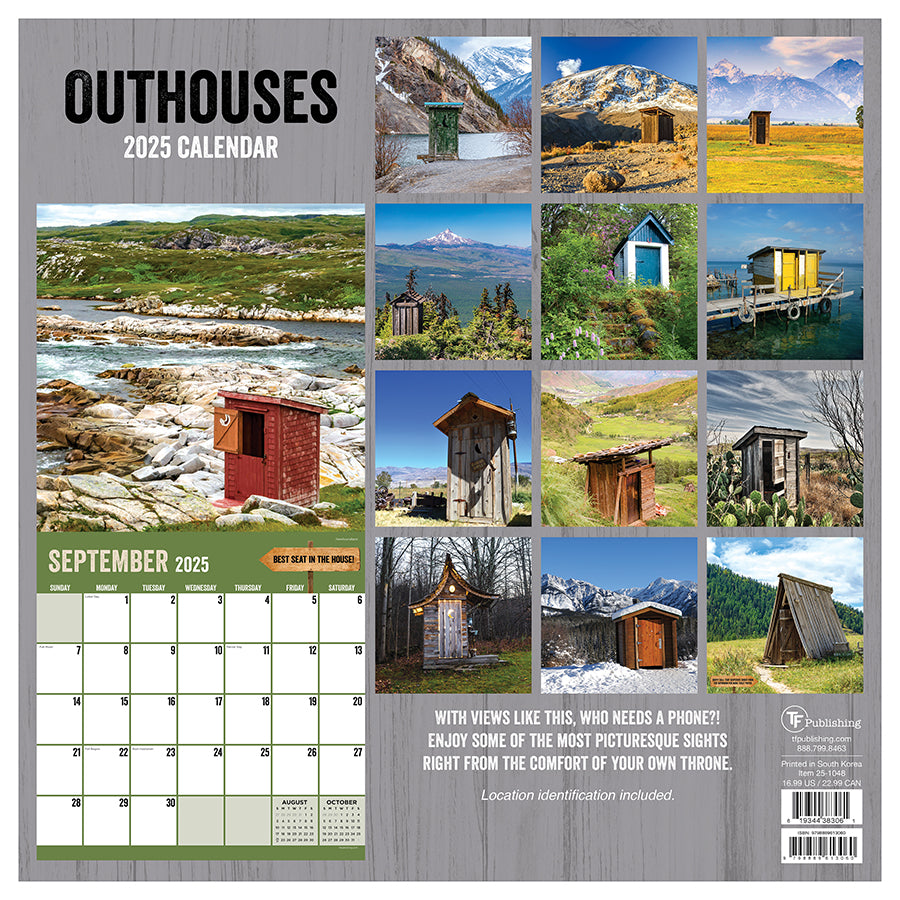 2025 Outhouses Wall Calendar