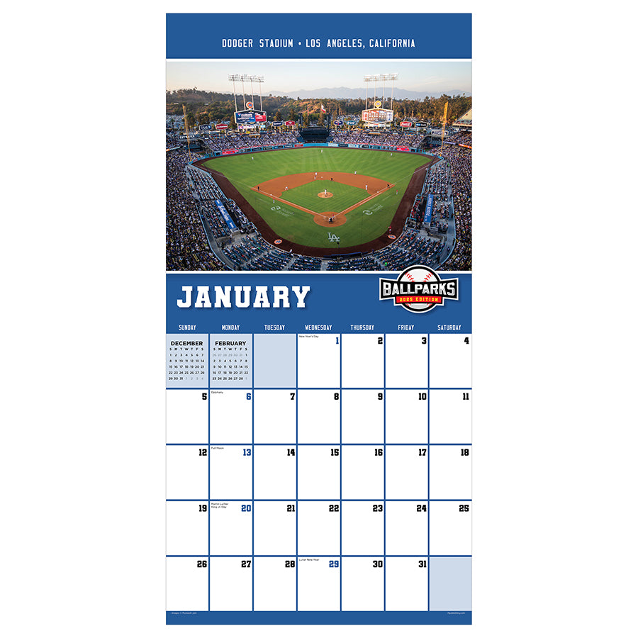 2025 Ballparks Wall Calendar - 0