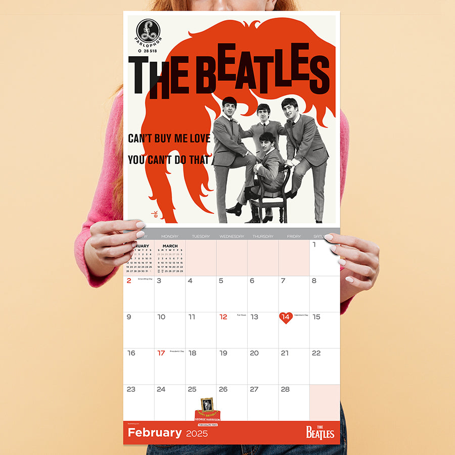 2025 The Beatles: Albums & Artwork Wall Calendar