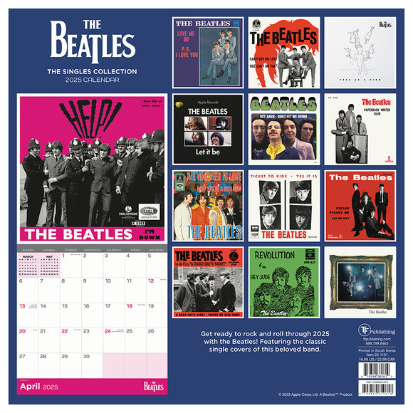 2025 The Beatles Albums & Artwork Wall Calendar TF Publishing