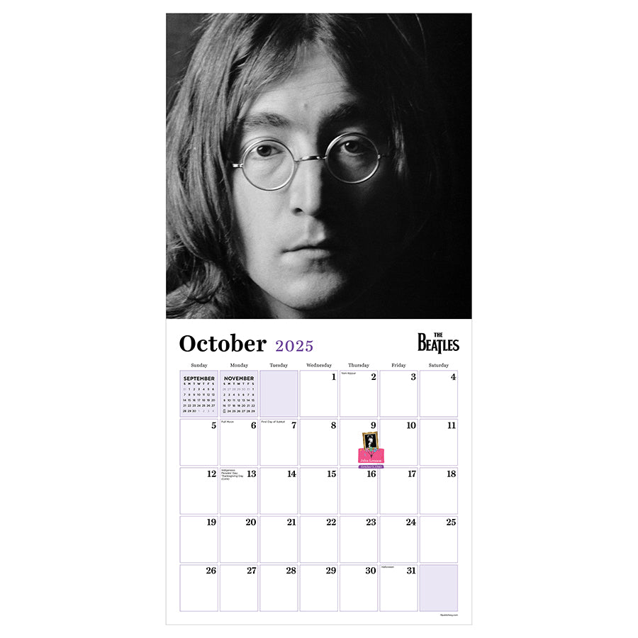2025 The Beatles: In Black & White Wall Calendar - 0