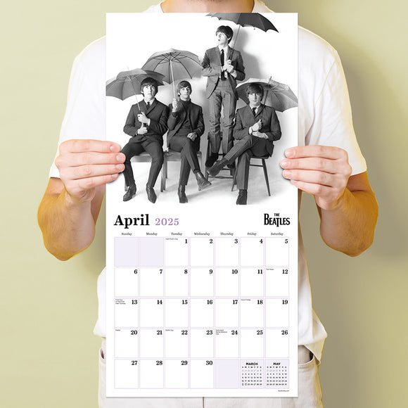 2025 The Beatles In Black & White Wall Calendar TF Publishing