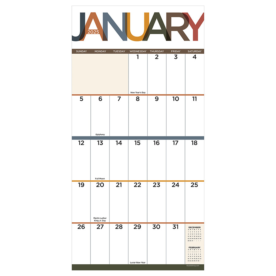 2025 Big Print Wall Calendar - 0