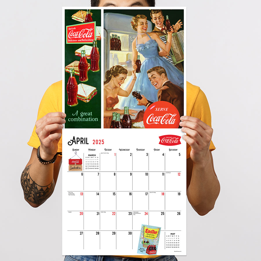 2025 Coca-Cola: Vintage Nostalgia Wall Calendar  TF Publishing 