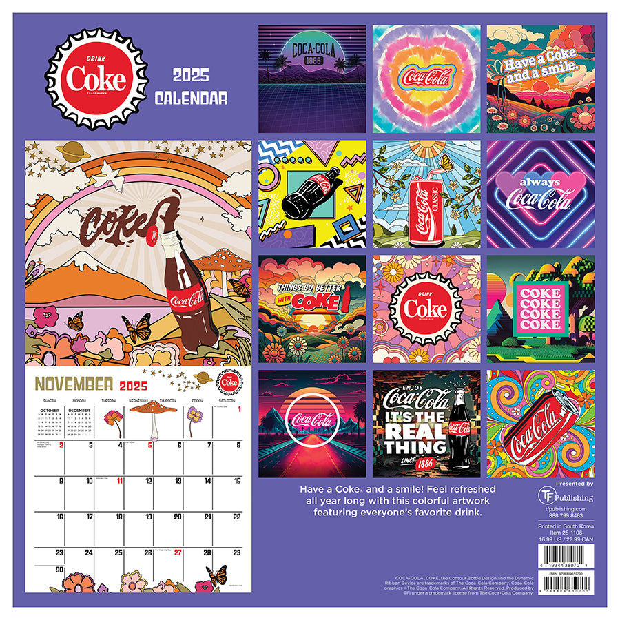 **FINAL SALE** 2025 Coca-Cola: Retro & Refreshed! Wall Calendar | TF ...