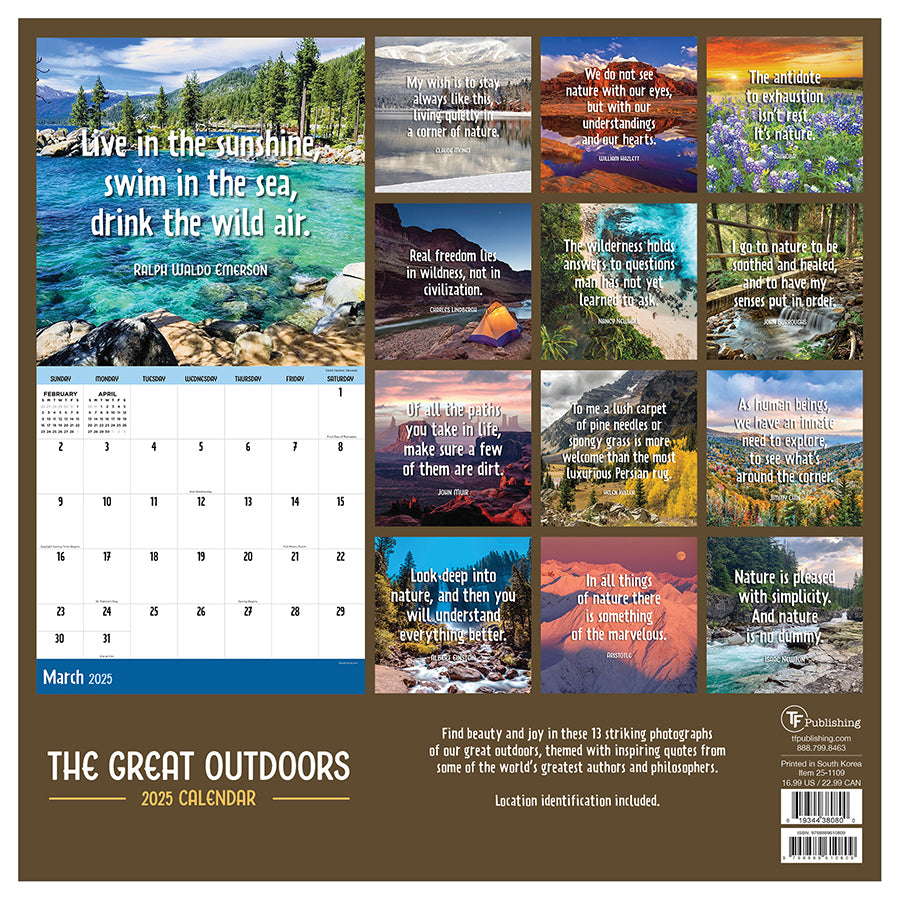 2025 The Great Outdoors Wall Calendar