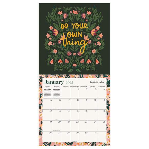 2025 Breathe Live Explore Wall Calendar TF Publishing Calendars