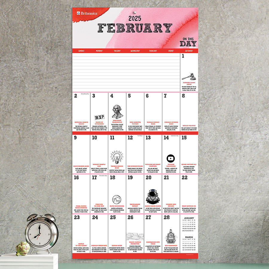 2025 On This Day Wall Calendar