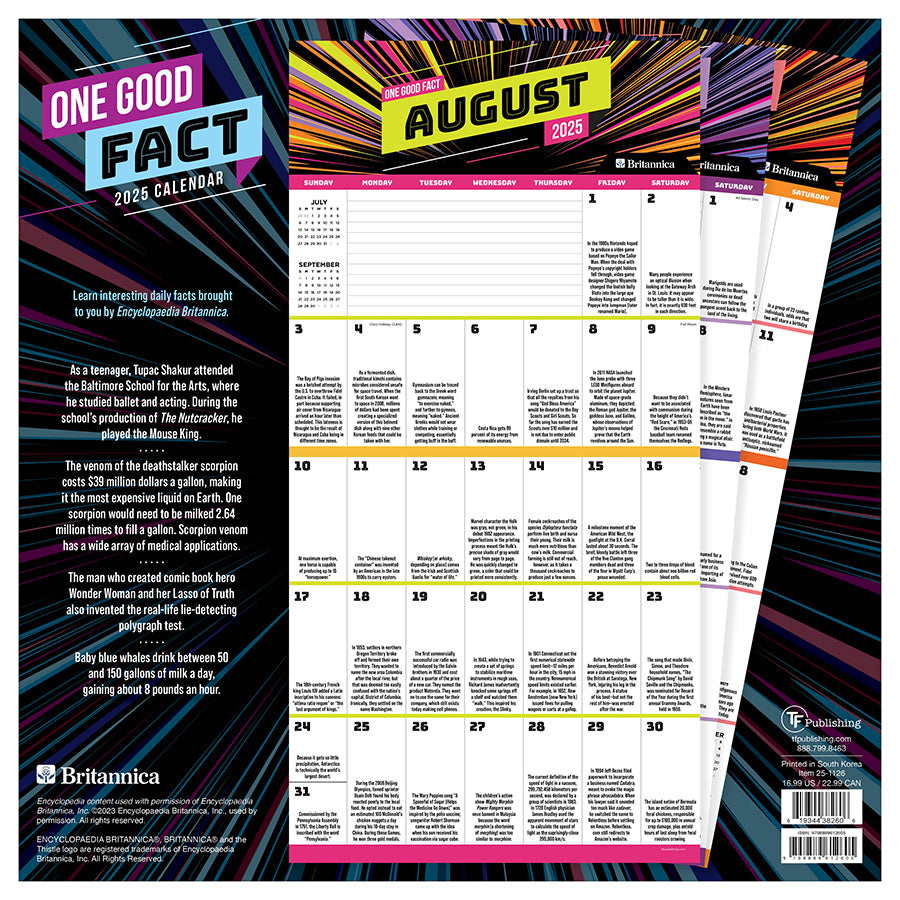 2025 One Good Fact Wall Calendar TF Publishing Calendars + Planners