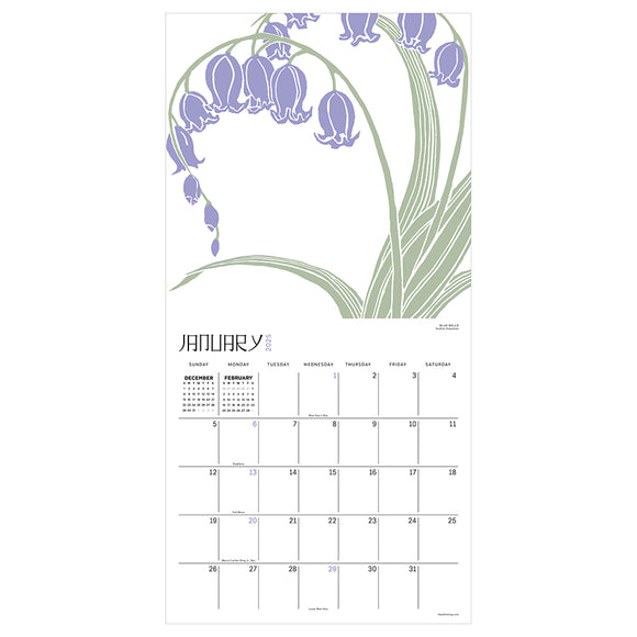 2025 Calendar Artwork Flower Arrangements 