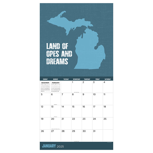 2025 Home Michigan Wall Calendar TF Publishing Calendars