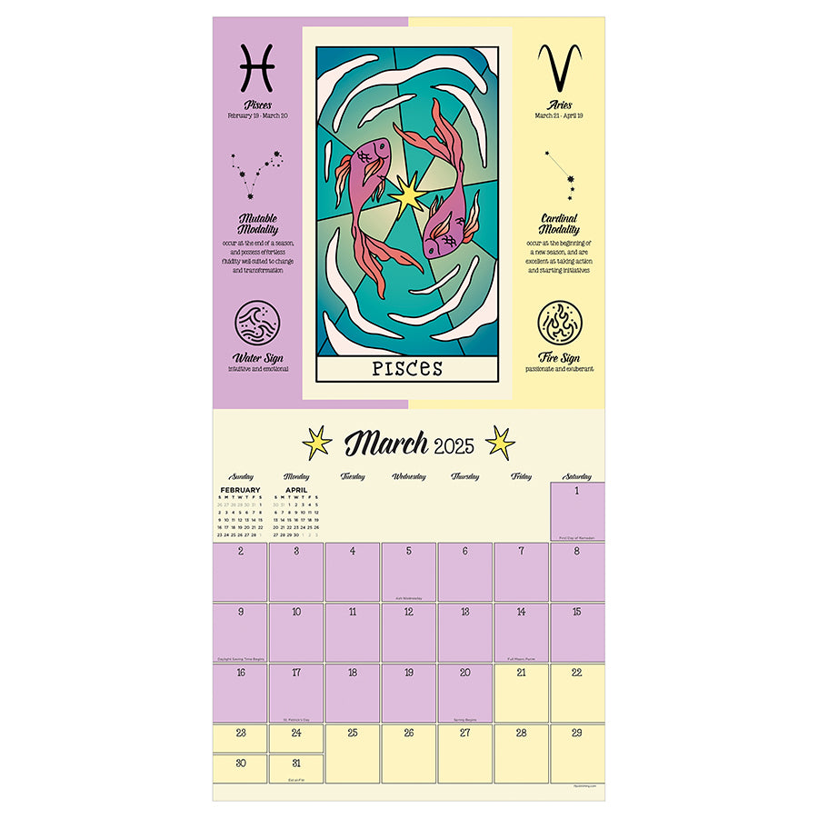 2025 Astrology Wall Calendar - 0