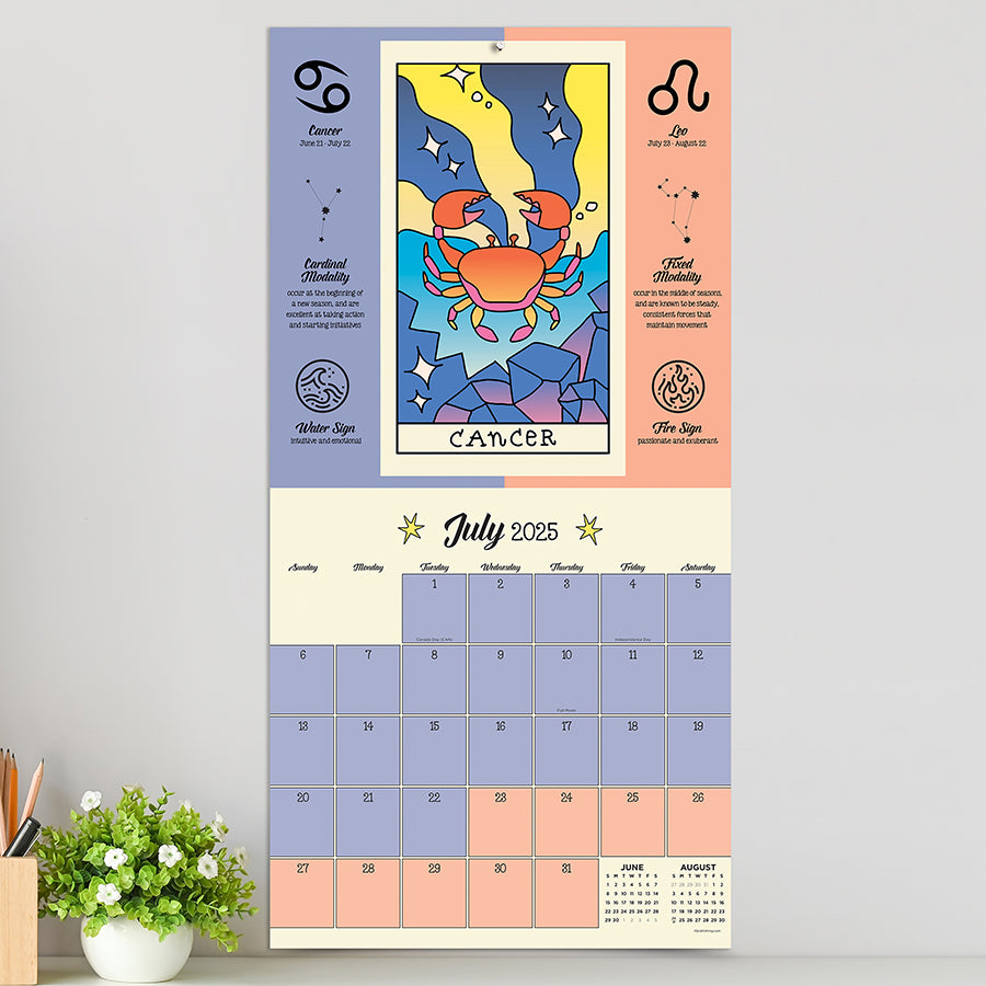 2025 Astrology Wall Calendar