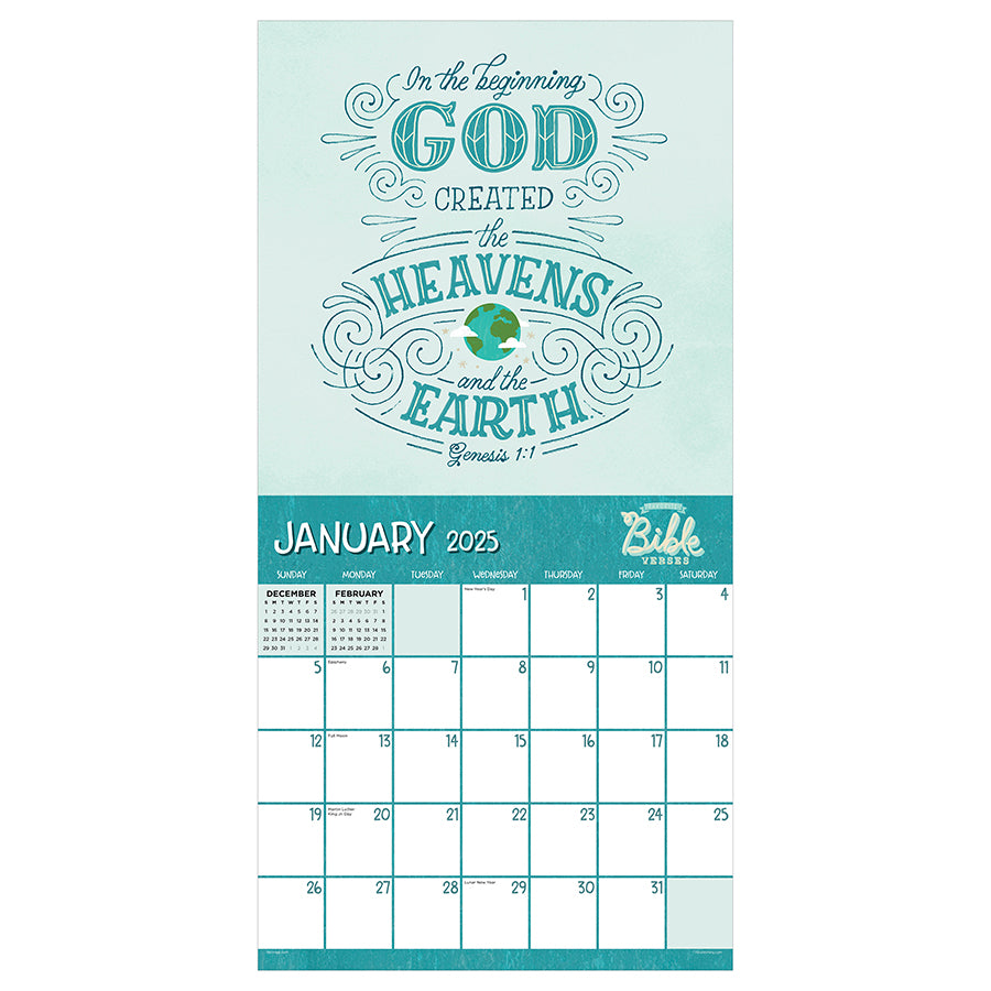 2025 Bible Verses Wall Calendar  TF Publishing  Calendars + Planners 