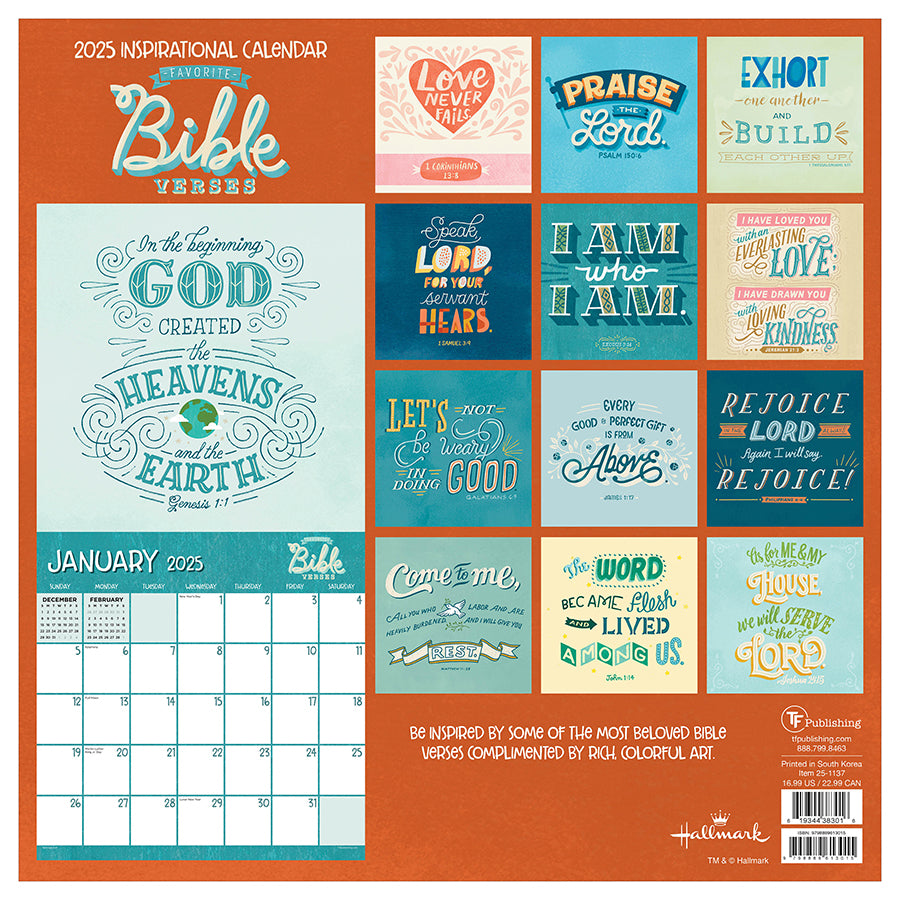 2025 Bible Verses Wall Calendar