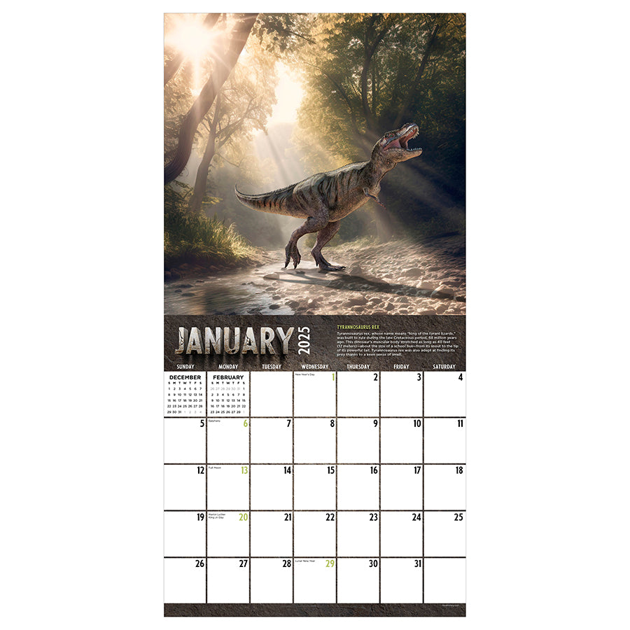 2025 Dinosaurs Wall Calendar - 0