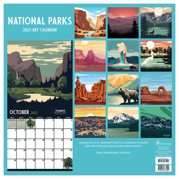 2025 National ParksArt Wall Calendar TF Publishing Calendars