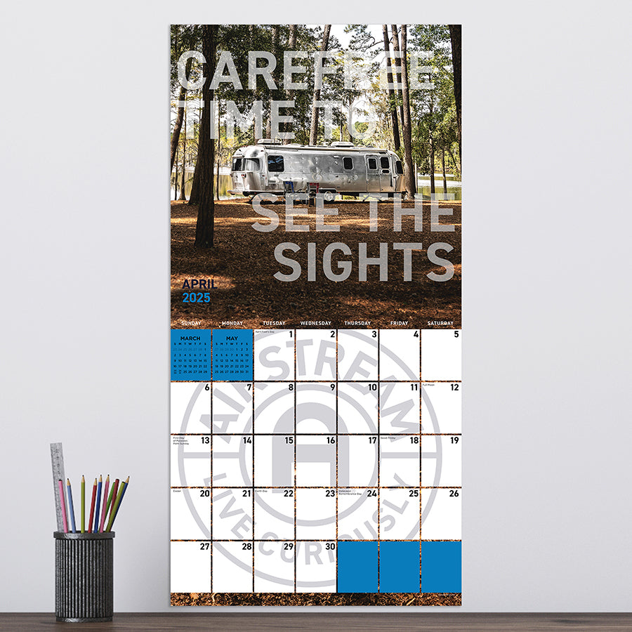 2025 Airstream: Live Riveted Wall Calendar