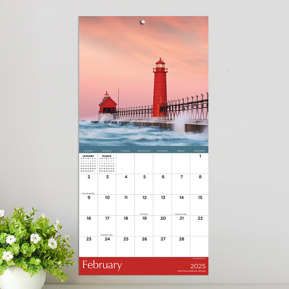 2025 Lighthouses Mini Calendar TF Publishing Calendars + Planners