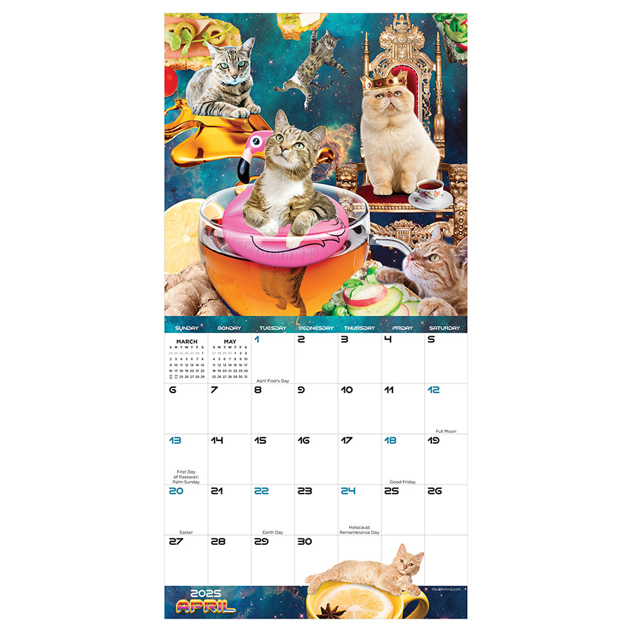 **FINAL SALE** 2025 Space Cats Mini Calendar - 0