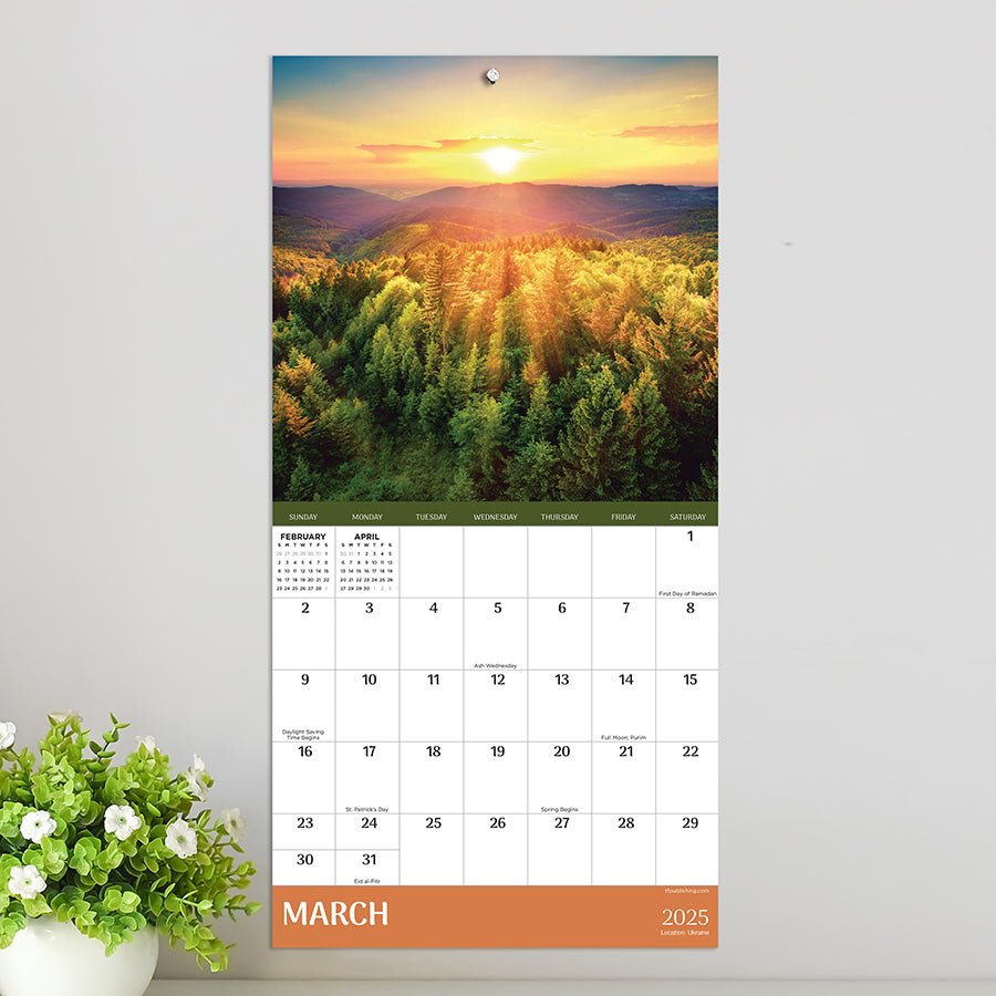 2025 Sunsets Mini Calendar