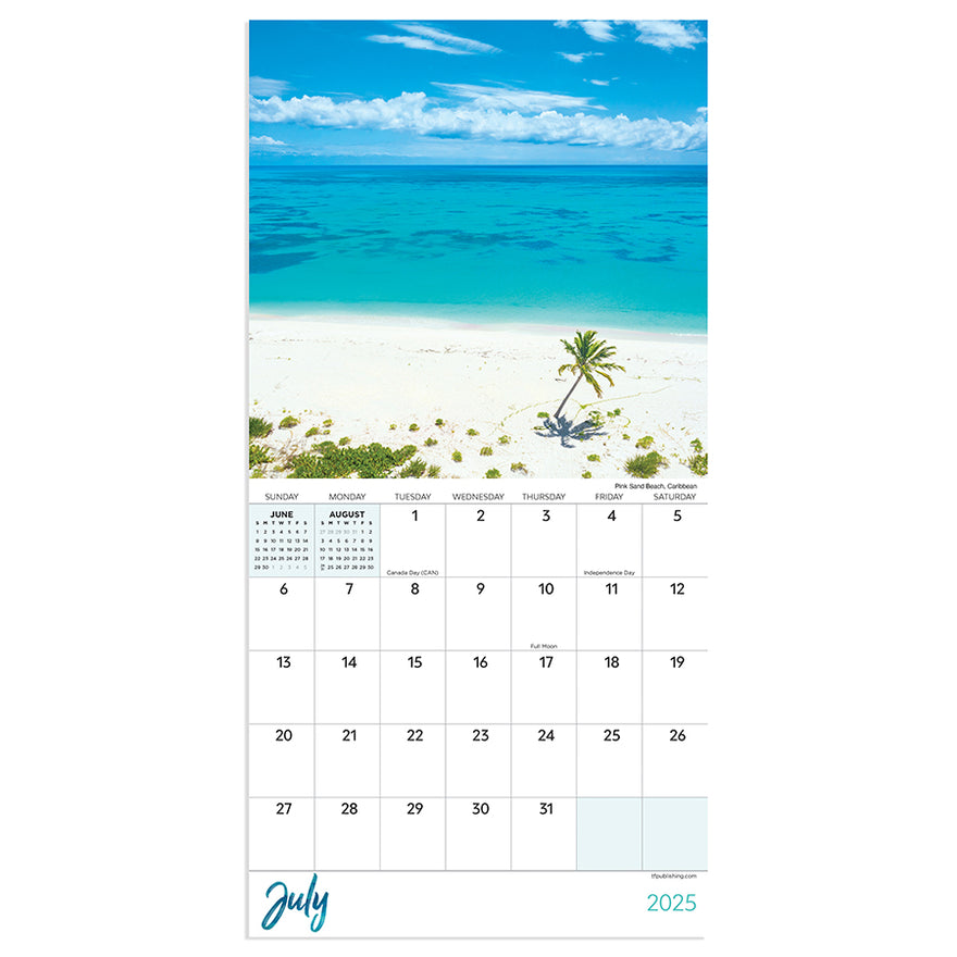 2025 Tropical Beaches Mini Calendar TF Publishing Calendars