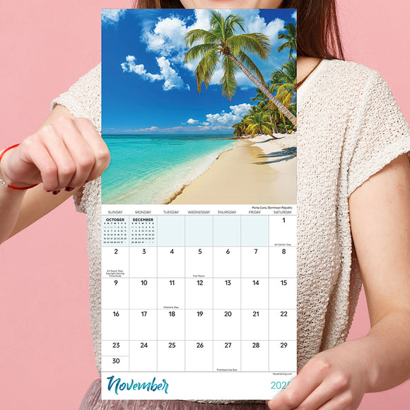 Tropical Desk Calendar 2025