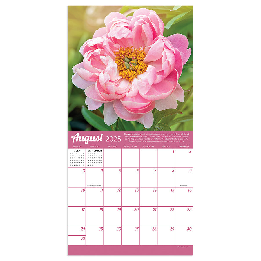 2025 Flowers Mini Calendar - 0