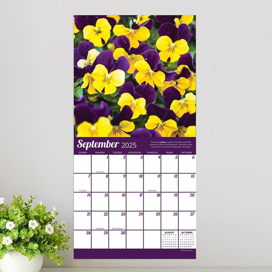 2025 Flowers Mini Calendar