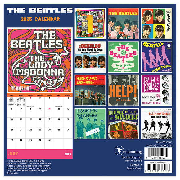 2025 The Beatles Mini Calendar TF Publishing Calendars + Planners