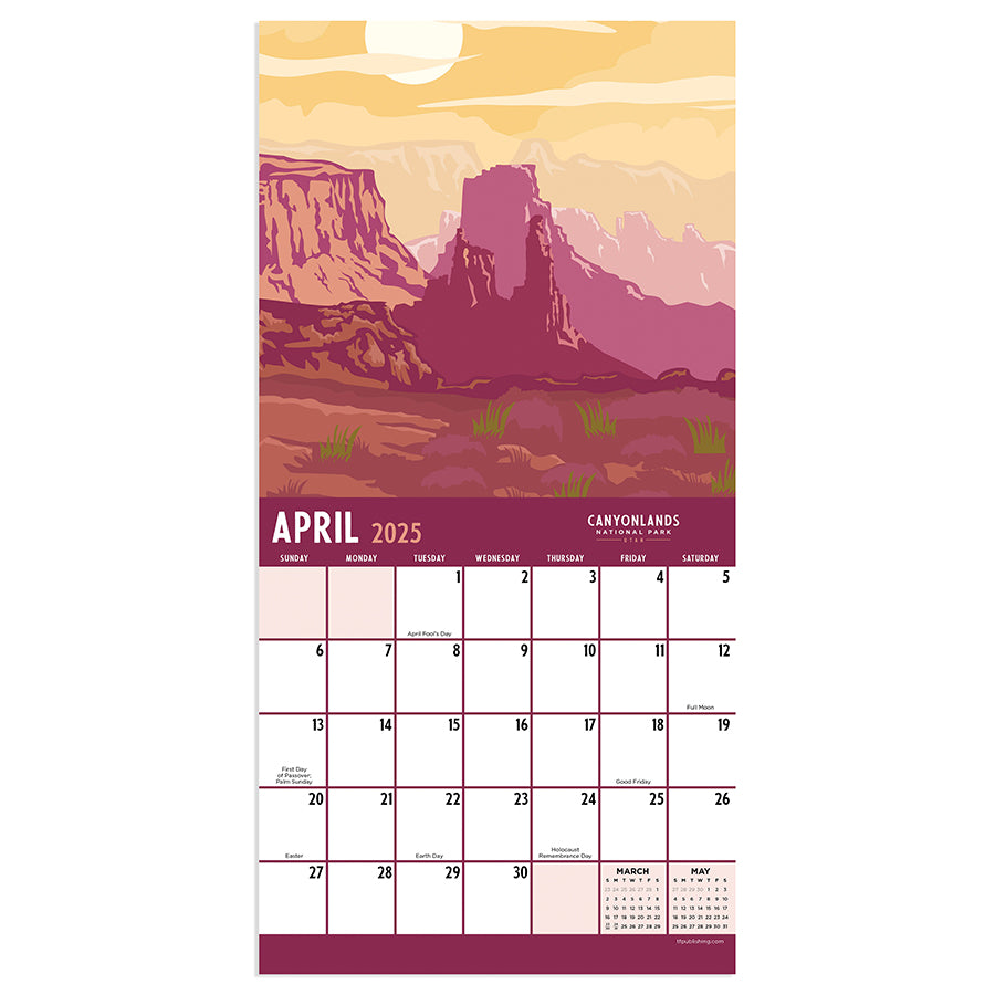 2025 National Parks-Art Mini Calendar - 0