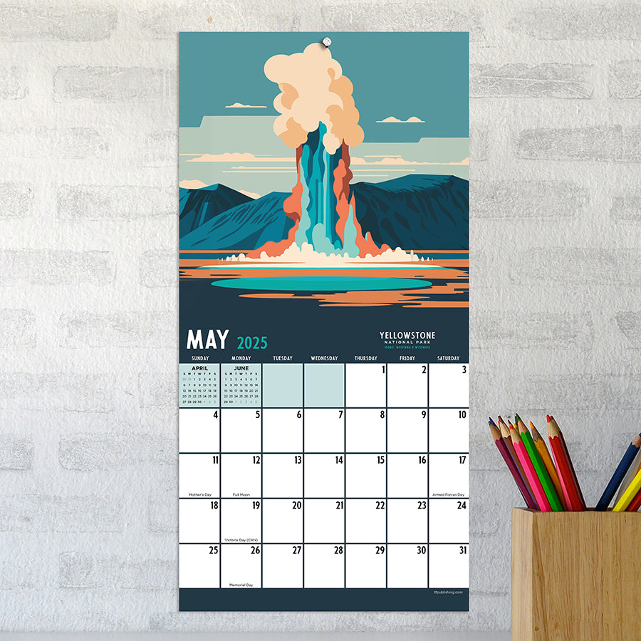 2025 National Parks-Art Mini Calendar