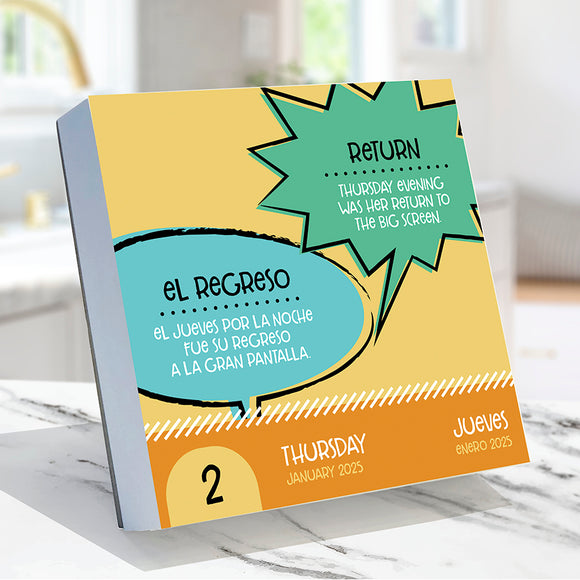 2025 Spanish Words Daily Desktop Calendar TF Publishing Calendars